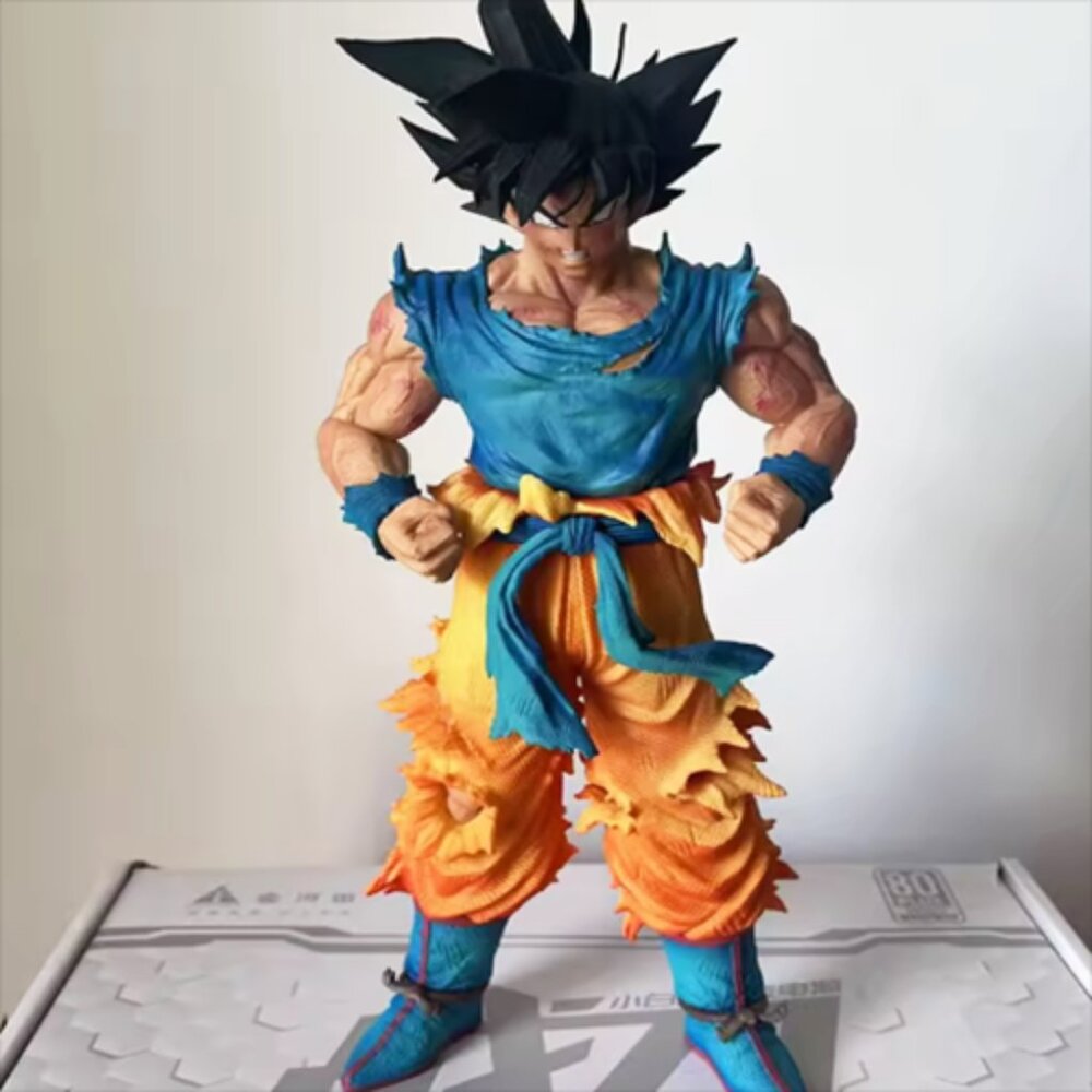 28CM Dragon Ball Z Son Goku Angry Figure Super Saiyan Goku Statue PVC